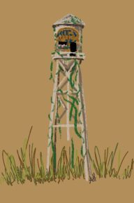 "Rapunzel's (Water)Tower," digital drawing. 2025.