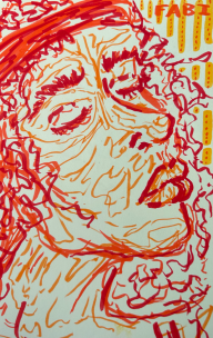 "Fabiola," ink on paper. 2025.