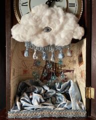 "Current Time," mixed media assemblage. 2022.